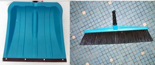 Schneeschieber KST 40 und Straßenbesen von Gardena