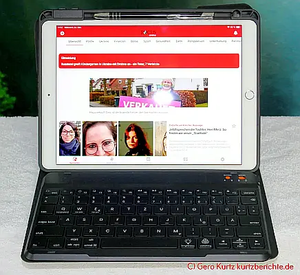 Erfahrungsbericht OYEEICE Hülle mit beleuchteter Tastatur für iPad 98 7 Generation 10,2 Zoll