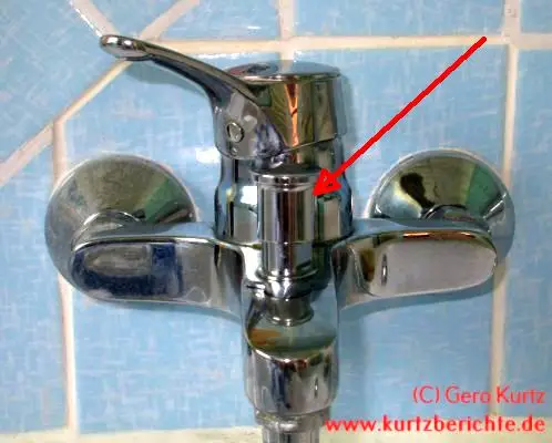 Badarmatur mit Brauseumschalter