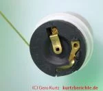 Bankers Lamp Lampenschirmwechsel - Kontaktflächen für das Leuchtmittel