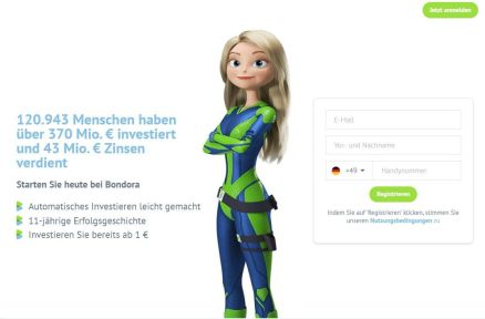Bondora Finanzdienstleister - Anmeldung