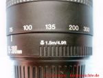 Canon EOS 1100D - Mindestabstand 1,5 Meter