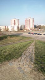 Blick vom Kienberg auf zwei Punkthochhäuser