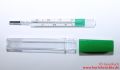 Fieberthermometer Geratherm mit abgezogener Schutzhülle