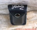 Abziehstein von Herbertz - Firmenname auf Lederetui