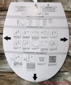 LOBENSWERK Toilettendeckel - Pappschablone zur besseren Ausrichtung