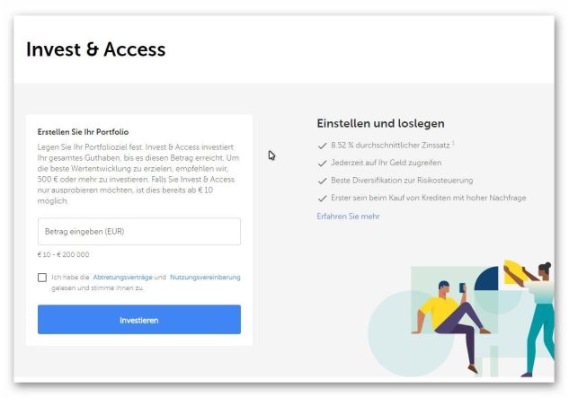 Geld Anlegen bei Mintos - Anlegen in Invest & Access