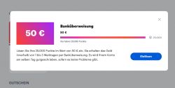 Punktebalken zur Erreichung der Auszahlung