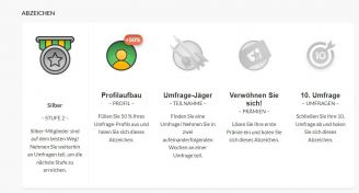 Umfragenportal Meinungsstudio.de - Abzeichen, welche man verdienen kann