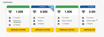 Umfragenportal Meinungsstudio.de - Liste der Umfragen