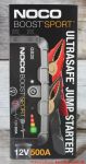 NOCO Boost Sport GB20 500A 12V UltraSafe Starthilfe - linke Seite der Verpackung