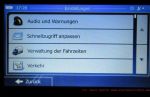 Navigationsgerät DBpower  MT3351 Navigationsprogramm Einstellungsmenü