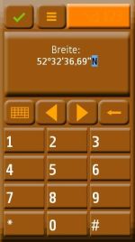 Handy Nokia 5320 - Koordinateneingabe