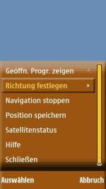 Handy Nokia 5320 - Geocaching Menueauswahl
