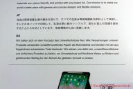 OYEEICE iPad Hülle - Umwelthinweis auf der Verpackung