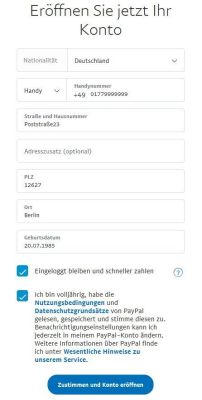 PayPal Anmeldung 5