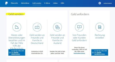 PayPal Geld senden 2