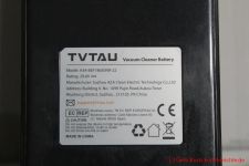 TVTAU Akkustaubsauger T10 - Akku Aufkleber mit den technischen Daten