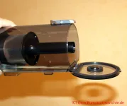 Vexilar V15Max Akku Staubsauger - geöffneter Staubbehälter