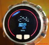 Vexilar V15Max Akku Staubsauger - Display im aktivierten Turbo-Modus