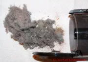Vexilar V15Max Akku Staubsauger - ausgekippter Staub aus dem Staubbehälter