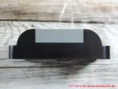 Nahaufnahme der zentralen Schallquelle und des stabilen Kunststoffgehäuses
