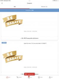 Geldcoupons über 3 und 5 Euro