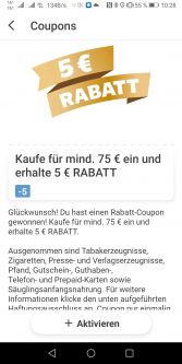 Gluecksrad Gewinncoupon