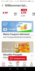 Coupons Schaltfläche Kaufland