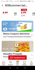 Coupons Schaltfläche Kaufland