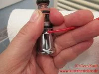 Brauseumschalter entkalken Ölen des Kopfes