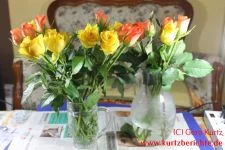 Blumen in Glycerin stehen lassen