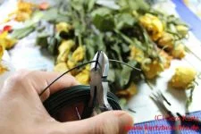 Blumen Glycerin Bindedraht abschneiden