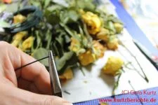 Blumen Glycerin Biegen des Bindedrahtes