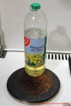 Pflege von alten Gusseisenkochplatten - Rapsöl