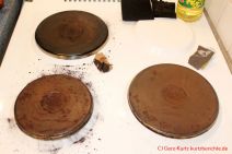 Pflege von alten Gusseisenkochplatten - Rost auf allen Kochplatten entfernen