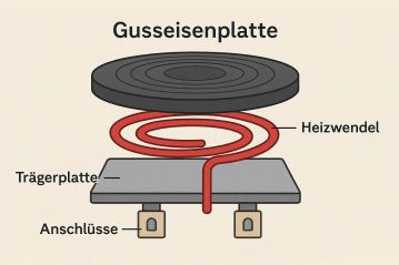 Querschnitt Gusseisenplatte