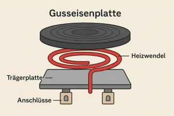 Querschnitt Gusseisenplatte