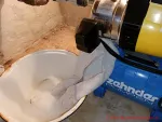 Druckleitung reinigen - Wanne und Lappen