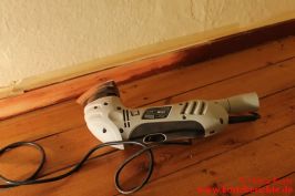 Holzfussboden abschleifen 4 Deltaschleifer