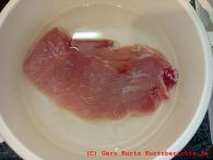 Fleisch mit Natron eingeweicht