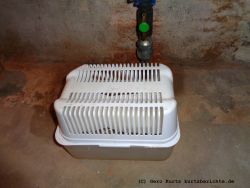 Granulatbox im Keller