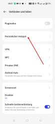 TomTom Go 5200 Umstellung SIM Karte - im Handy "Persönlicher Hotspot" aufrufen